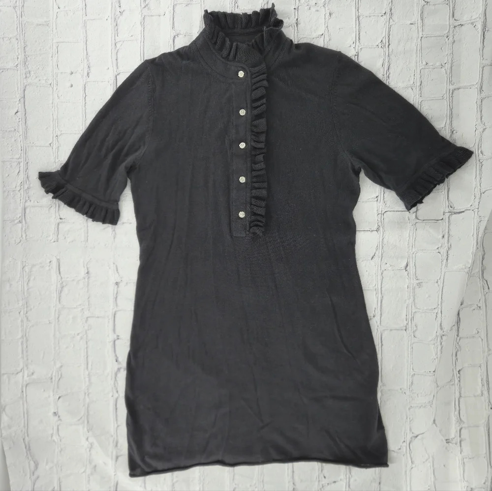 Tory Burch Ladies Black Tunic Silk Cashmere Boho Tunic